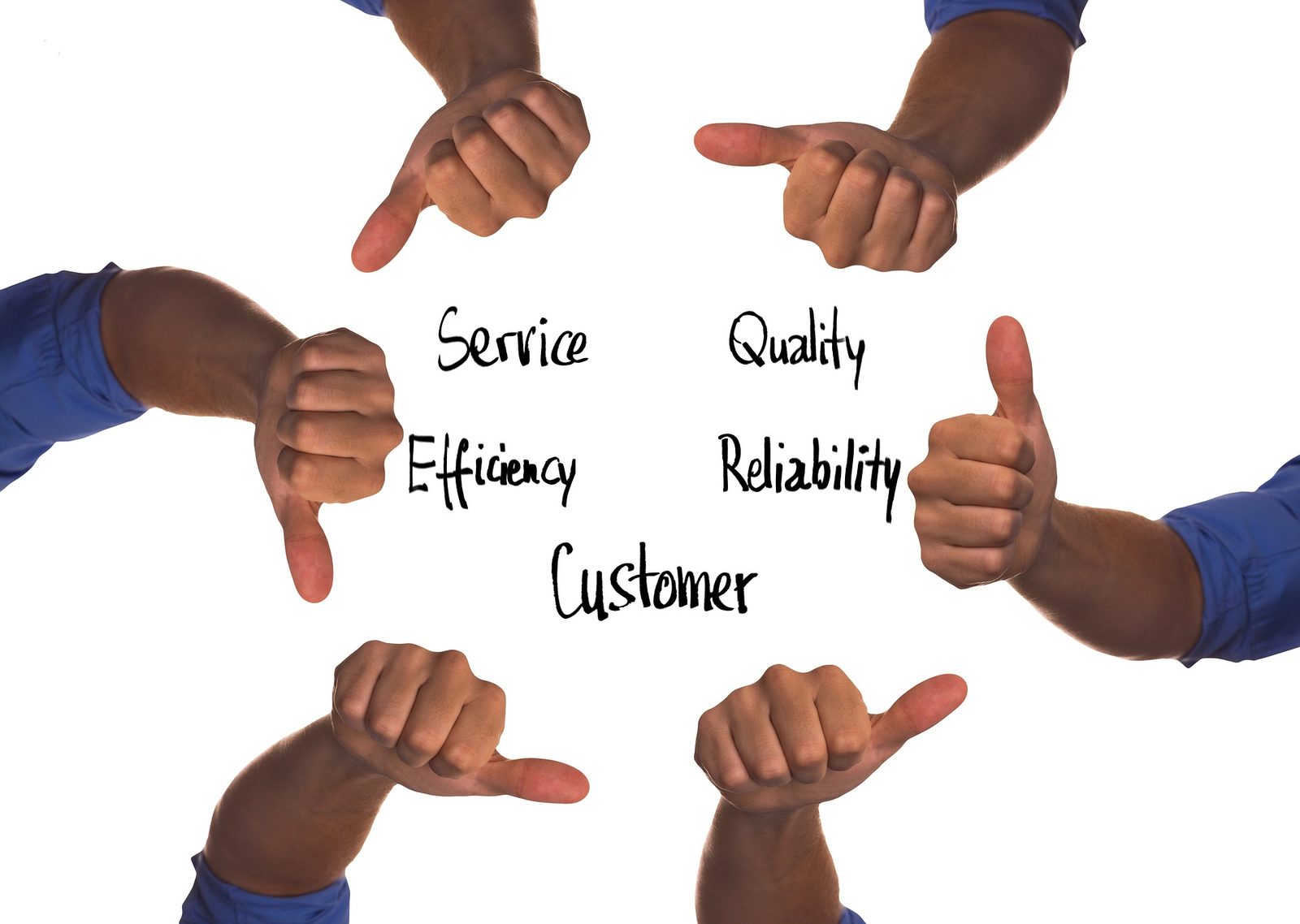 Customer thumbs up